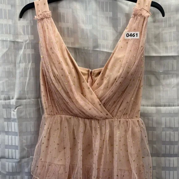 CITY TRIANGLES WOMEN/ YOUNG GIRLS DRESS SIZE 1COLOR ORANGE MELON CAP SLEEVE - Picture 10 of 13